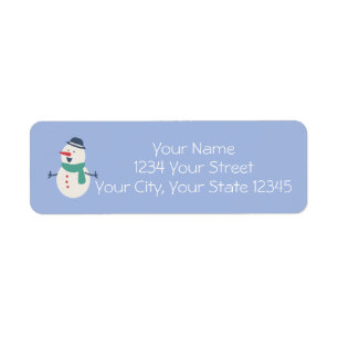 Snowman Address Label