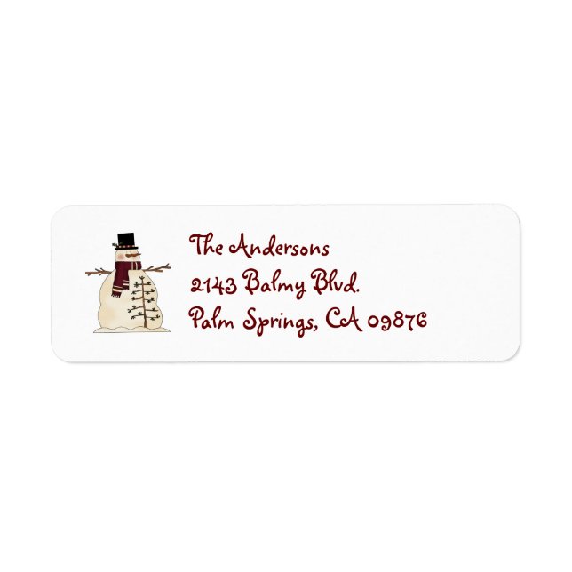 Snowman Address Label (Front)