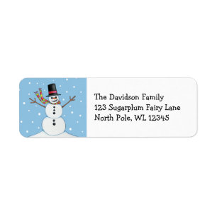 Snowman Address Label