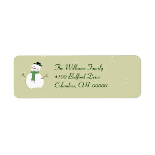 Snowman Address Label