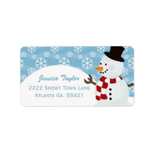 Snowman Address Labels