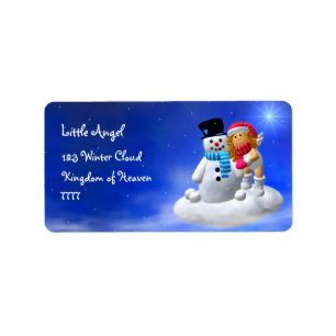 Snowman Address Labels