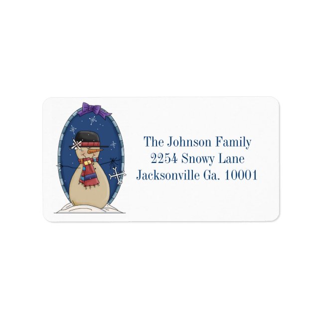 Snowman Address Labels (Front)