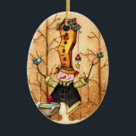 Snowman and Bird Friends Christmas Ornament<br><div class="desc">What is better than being around loved ones during the cold, cold winter. This is a whimsical scene of a snowman spending time with many of his friends. His friends don't have to travel far to visit him since he let them turn his tall hat into their cosy birdhouse home....</div>