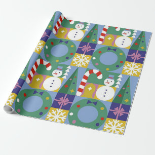 Snowman and Candy Cane 65600 Holiday Wrapping Pape Paper