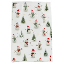 Snowman and Christmas Tree Gift Bag