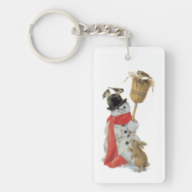 Snowman And Friends Key Ring (Front)