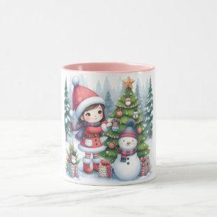 Snowman and Friends Kids Christmas Mug
