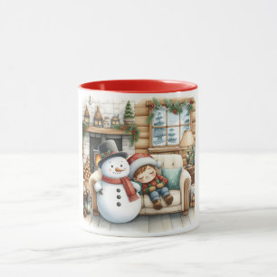 Snowman and Friends Kids Christmas Mug