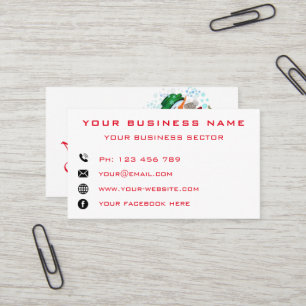 Snowman and Girl Funny Christmas Business Card