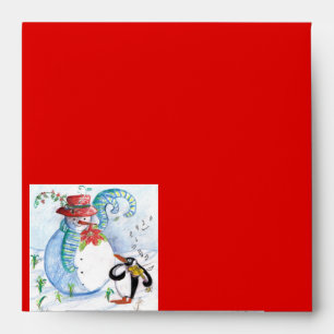 SNOWMAN AND PENGUIN'S WINTER SERENADE ENVELOPE