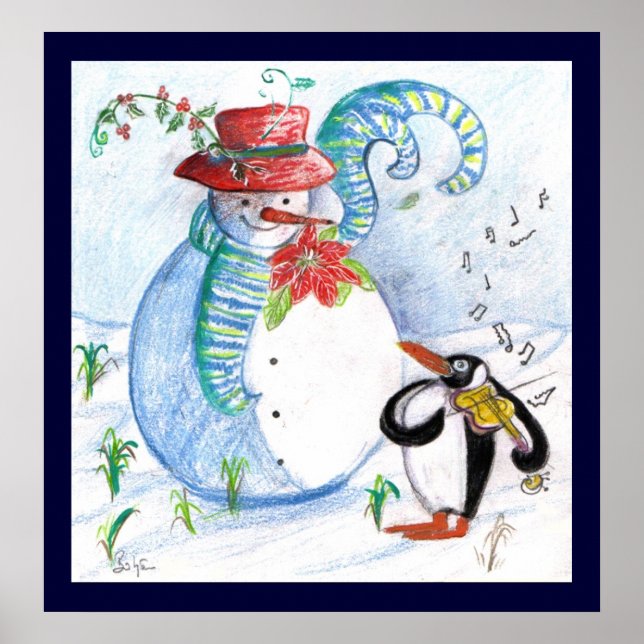 SNOWMAN AND PENGUIN'S WINTER SERENADE POSTER (Front)