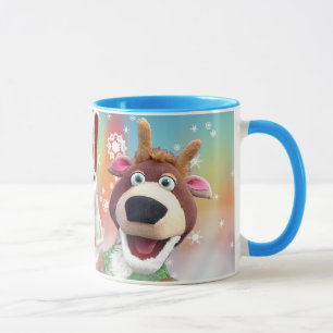 snowman and reindeer mug