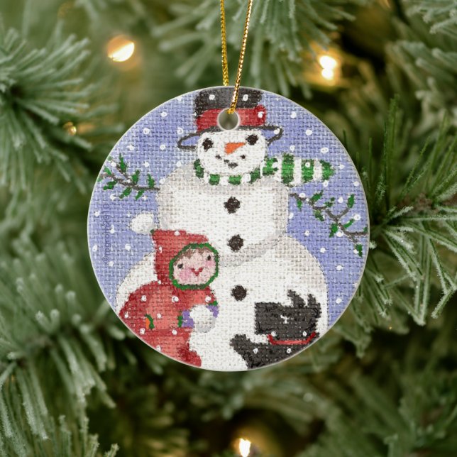 Snowman and Scotty ornament (Tree)