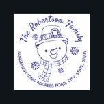 Snowman and Snowflakes Christmas Return Address Self-inking Stamp<br><div class="desc">Do you love snowmen? This cute hand drawn snowman with little snowflakes illustration on this custom Christmas return address self inking stamp is perfect for you!. The family name and mailing address is easy to adjust. Make your special holiday mailings stand out from the crowd by customising this fun stamp....</div>