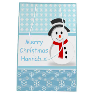 Snowman and Snowflakes Medium Gift Bag