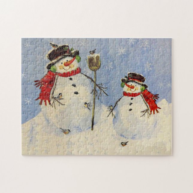 Snowman and Son Jigsaw Puzzle (Horizontal)