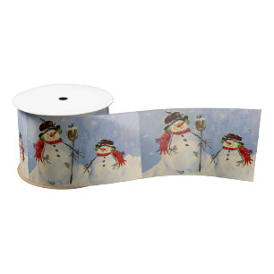 Snowman and Son Satin Ribbon