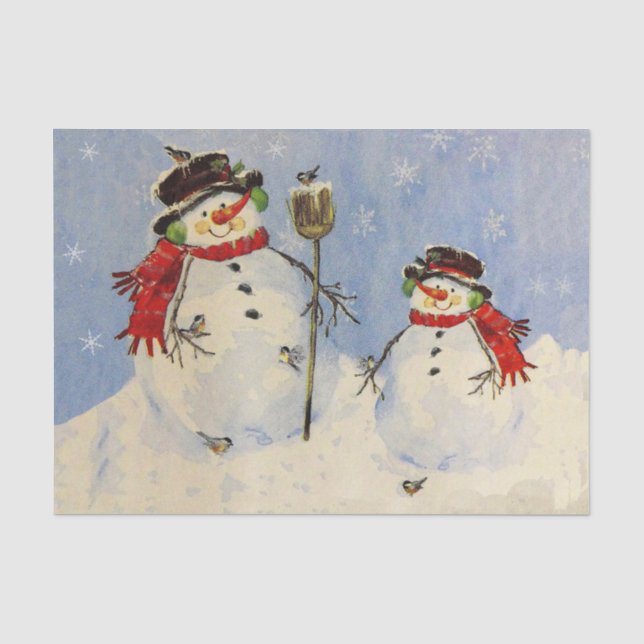 Snowman and Son Tissue Paper (Front)