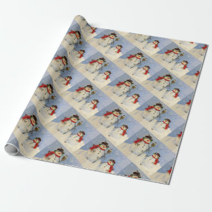 Snowman and Son Wrapping Paper
