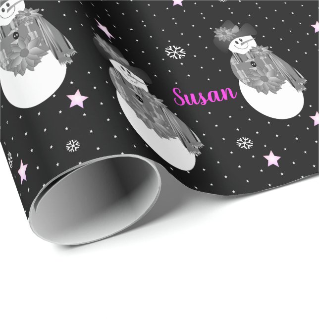 Snowman And Stars Wrapping Paper (Roll Corner)