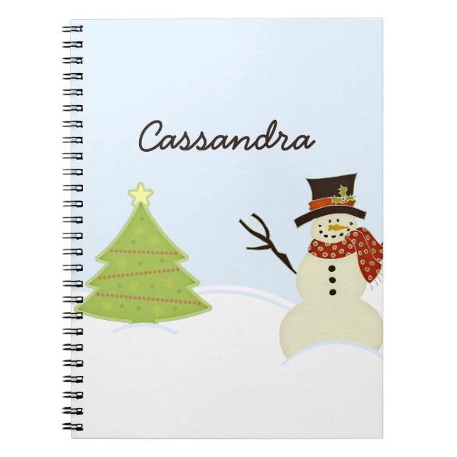 Snowman and Tree Notebook (Front)