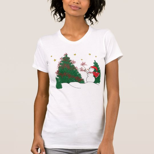 Snowman and Tree T-Shirt