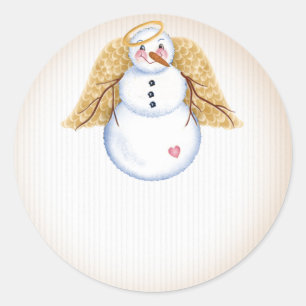 Snowman Angel 2 - Holiday Stickers