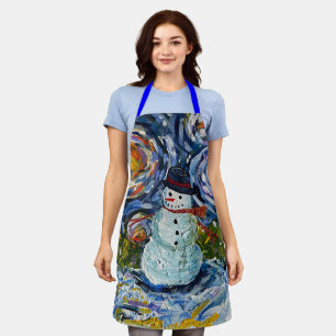Snowman Apron size Medium