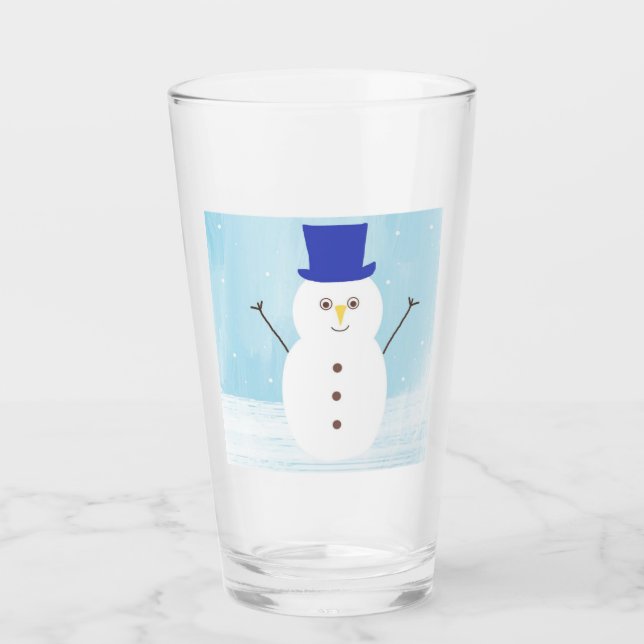 snowman art glass (Front)