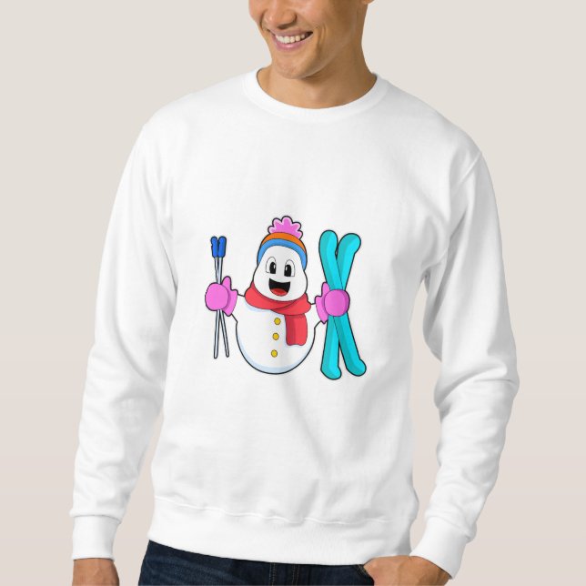 Snowman as Skier with Ski Sweatshirt (Front)