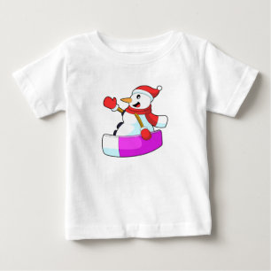 Snowman as Snowboarder with Sonowboard.PNG Baby T-Shirt