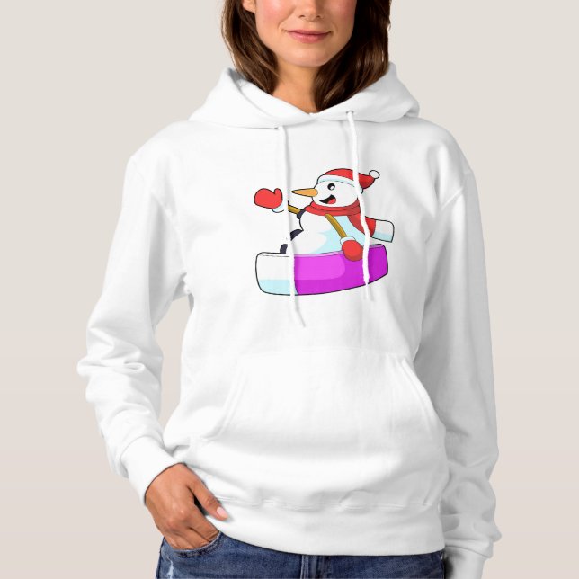 Snowman as Snowboarder with Sonowboard.PNG Hoodie (Front)