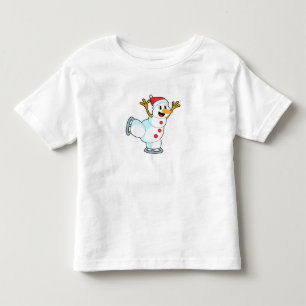 Snowman at Ice skating with Ice skates.PNG Toddler T-Shirt