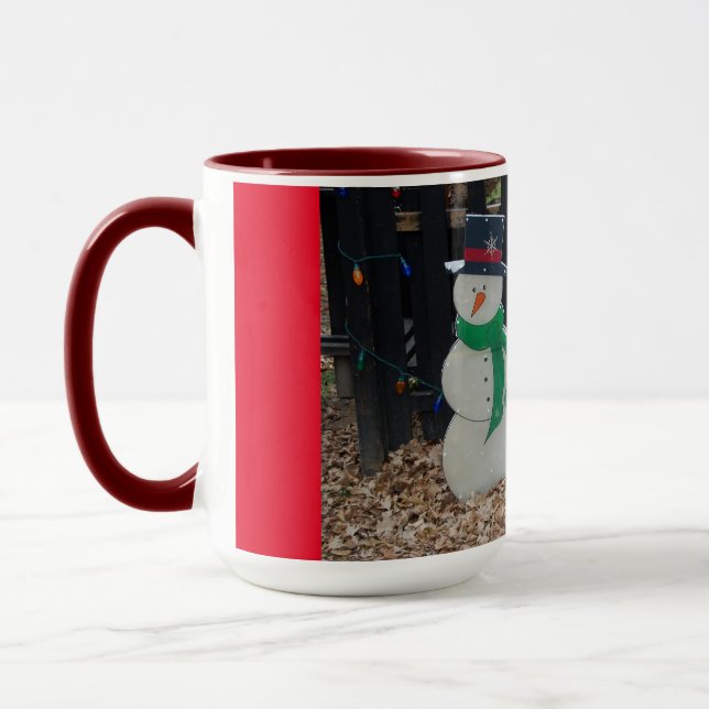 Snowman at the Farm for Christmas Mug (Left)