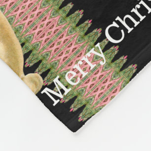 Snowman Babies Victorian Christmas Monogram Fleece Blanket