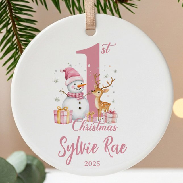 Snowman Baby's 1st Christmas Ceramic Tree Decoration (Creator Uploaded)