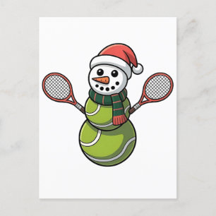 Snowman Baseball Christmas Santa Baseball Sport Invitation Postcard
