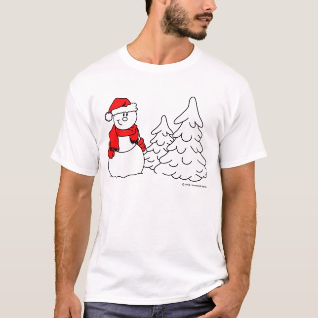 Snowman Basic T-Shirt (Front)