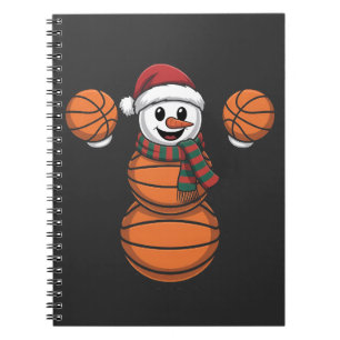 Snowman Basketbal Christmas Santa Baseball Sport Notebook