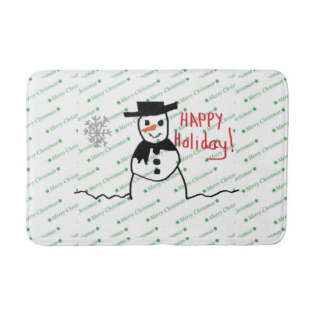 Snowman Bath Mat (Front)