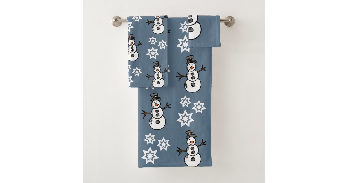 Snowman Bath Towel Set | Zazzle