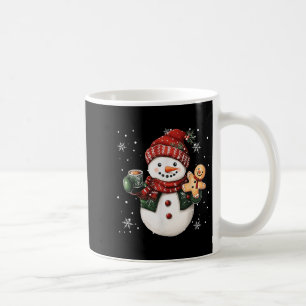 Snowman Beanie Coffee Latte Ginggerbread Merry Chr Coffee Mug