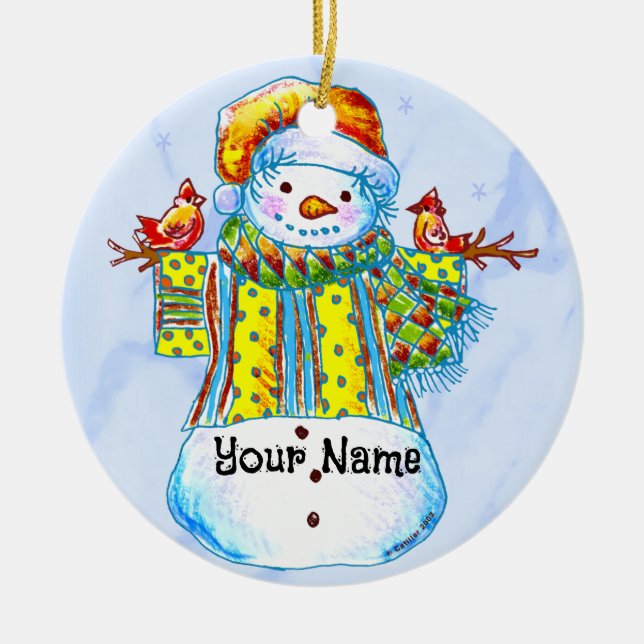 Snowman Birdman ornament (Front)