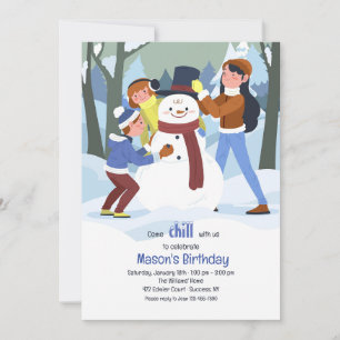 Snowman Birthday Invitation