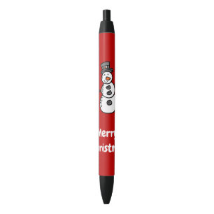 Snowman Black Ink Pen