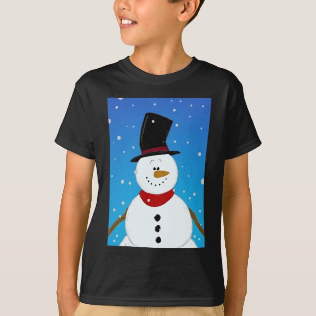 Snowman - Blue T-Shirt (Front)
