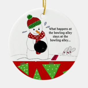 Snowman Bowler Ceramic Tree Decoration