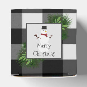 Snowman Buffalo Plaid Favour Box