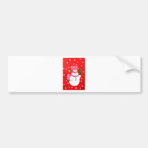 snowman bumper sticker